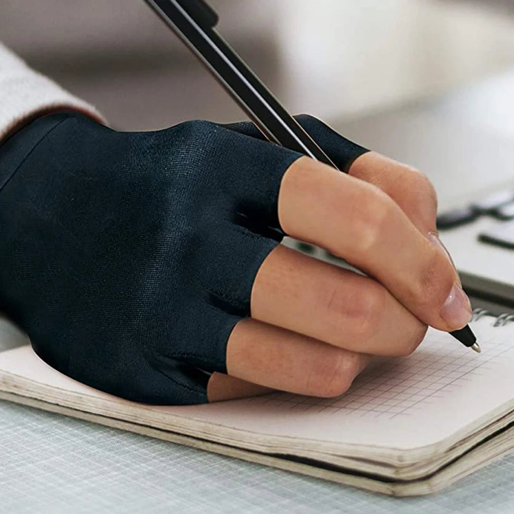 1Pair Copper Arthritis Compression Gloves,Relieve Hand Pain Swelling and Carpal Tunnel Fingerless for Typing, Support for Joints